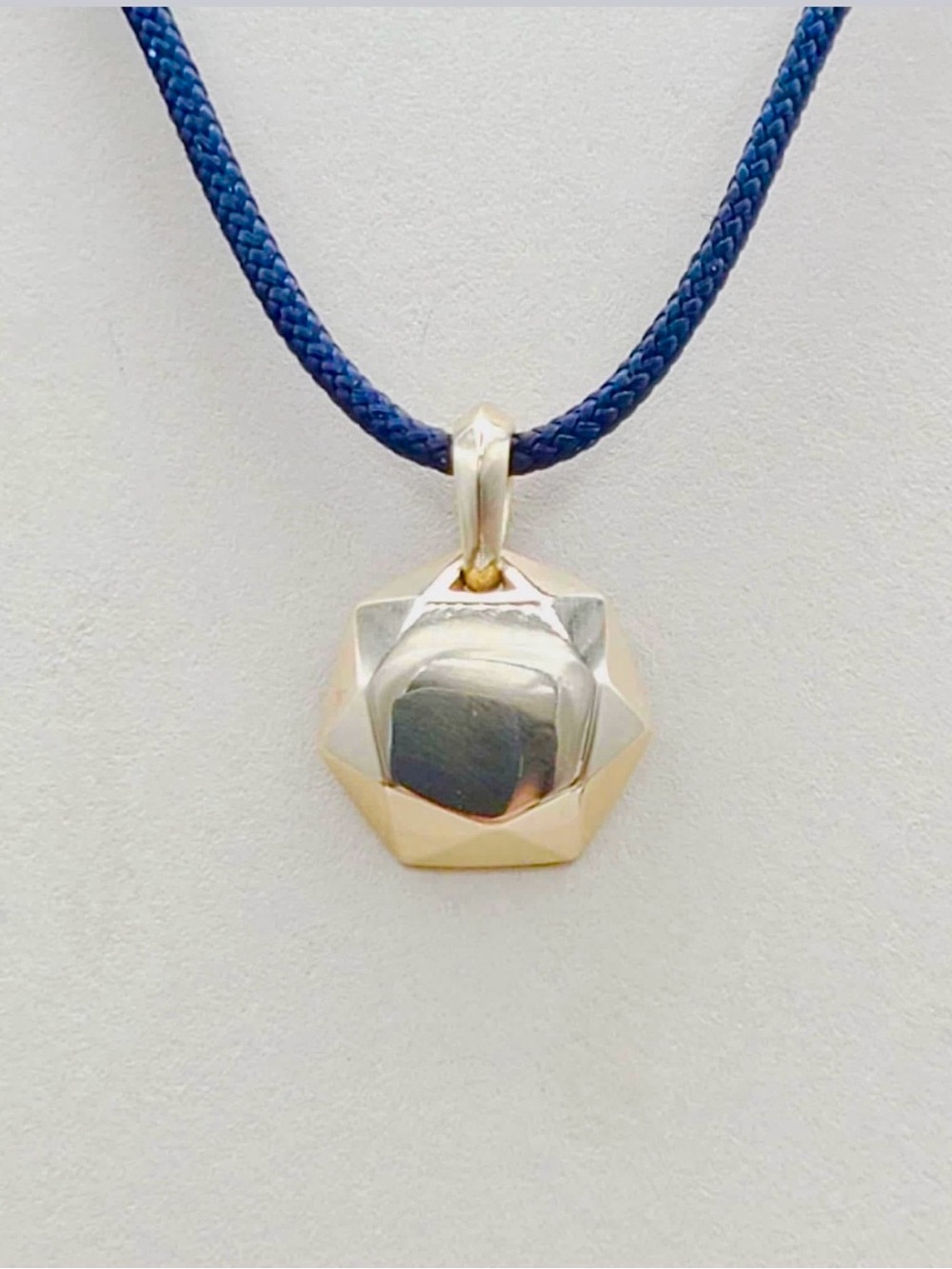 David Yurman 12mm Men's Fortune Pendant in 18k Gold on Cord Necklace